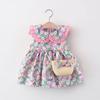 Vestido Infantil 2022 Estiloso Fofo Bebê Menina Sem Mangas Estampado Vestido de Verão para Menina 1071