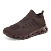 Tênis Meia de Cano Alto Tendência para Casal 2024, Leve Fly-Knit Casual Esportivo, Slip-On Unissex, Todo Preto, Transfronteiriço