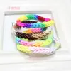 Nueva banda de goma de cuerda colorida tejida de alta elasticidad pulsera de trenzado trenzado simple cuerda de amarre simple venta al por mayor