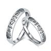 Anillo de Pareja Retro Xizang Seis Sílabas Verdaderas Palabras Plata Tailandesa Envejecida para Hombre y Mujer Anillo Suelto Simple Abierto Ajustable