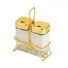 Garrafa de Vidro para Temperos de Cozinha Selada à Prova de Umidade Pote de Temperos Garrafa de Sal Caixa de Armazenamento Caixa de Temperos Pote Doméstico Conjunto de Potes de Sal