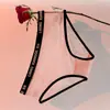 Calcinhas de Renda para Mulheres, Mesh Polka Dot da Moda Transparentes Sem Costura Forro 100% Algodão Cintura Média Calcinhas com Letras Francesas para Mulheres