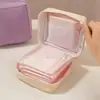 Linda bolsa de almacenamiento para toallas sanitarias, neceser portátil para estudiantes, bolsa pequeña para guardar toallas sanitarias, bolso para mujer