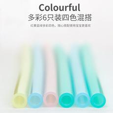 Canudo de silicone para bebê de 1 a 3 anos, canudo macio para beber água, acessórios para crianças, universal, grande diâmetro, grosso, mangueira não descartável