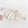 Conjunto Duas Peças Dianxi Baby Doce Desenho Animado Gola Grande Jaqueta Estampada para Meninas, Outono Malha Patchwork Leggings