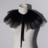 Fábrica de Origem Fantasia Halloween Palhaço Tule Fofo Gola Falsa Capa de Bruxa Peça de Teatro Cosplay Festa Fantasia Gola