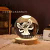 Lámpara de Noche Bola de Cristal Luminosa de Dibujos Animados Transfronteriza, Lámpara Decorativa Creativa para Escritorio de Dormitorio, Adorno de Regalo Navideño, Luz Ambiental