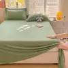 Sábana de Leche Espesa de Invierno Pieza Única Franela Coral Fleece Dormitorio Individual Doble 1.5m Funda Nórdica con Fleece Adicional Juego de Tres Piezas