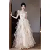 Vestido de noche súper estilo princesa de hadas para novias, fiestas de compromiso y ceremonias de mayoría de edad, con un diseño de nicho de lujo ligero impresionante y elegante.