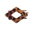 Pinza de Pato Moda Francesa Estampado de Leopardo Tierra Plana Rombos Pinza para el Cabello Pinza para el Cabello de Mujer Transfronteriza Trasera Pinza para el Cabello de Agarre Fuerte