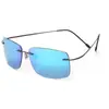 Gafas de sol cuadradas sin montura ultraligeras para conductores hombres, Gafas de sol para pesca al aire libre, Gafas de sol a prueba de explosiones