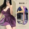 Noite Tingxiang Nova Roupa Interior Sexy Vestido Sling Nightclub Feminino Brilhante Peito Pequeno Uniforme Tentação Pijama Grátis
