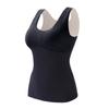 Otoño e invierno chaleco térmico de terciopelo autocalentable para mujer con parche para almohadilla en el pecho, lijado plus talla grande, ropa interior térmica básica