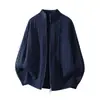 2026 Nuevo Suéter de Punto Trenzado con Cuello Alto para Hombre Otoño/Invierno, Talla Grande Moda Casual Chaqueta Cárdigan