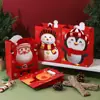 Bolsa de Regalo Navideña Transfronteriza Bolsa Souvenir de Dibujos Animados de Papá Noel Empaque de Bocadillos para Fiesta Festiva Comercio Exterior