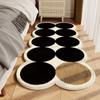 Alfombra Sencilla de Cachemira Suave para Dormitorio, Manta Irregular para Cabecera de Cama, Antideslizante, Fácil de Cuidar, Tapete para Piso para Sala de Estar