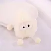 Chaveiro Criativo de Pelúcia Imitação de Pelo de Coelho para Casal com Fivela Colorida Pequena Bola de Carvão Pingente de Mochila de Desenho Animado de Gênio para Meninas