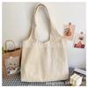 Bolso de hombro combinable, bolso de compras portátil, bolso de lona de gran capacidad, bolso de mano sencillo, bolso de algodón para libros de estudiantes