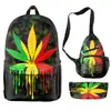 Estojo Lápis Mochila Desenho Direto da Fábrica Grande Capacidade Mochila Casual para Alunos do Ensino Fundamental e Médio Conjunto de Três Peças em Estoque