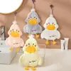 Linda Toalla de Mano Colgante Dibujo de Patito Amarillo Infantil Doble Capa Absorbente Secado Rápido Cocina Baño Toalla de Mano