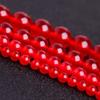 Materiales y accesorios para joyería DIY Calcedonia roja cuentas redondas calcedonia cuentas sueltas semiacabadas tamaño y especificación completos cuentas redondas cuentas sueltas