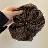 Anillo para el cabello con estampado de leopardo de terciopelo de otoño e invierno, moda coreana, anillo retro de alta elasticidad para el intestino grueso, anillo de tela de gamuza