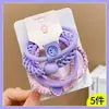 Elástico de Borracha Infantil Kuromi Fofo Alta Elasticidade Sanrio Não Machuca o Cabelo Faixa de Cabeça para Bebê Faixa de Cabelo Corda Colorida