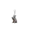 Llavero de gato esmoquin acrílico negro mate y blanco, diseño de doble cara, llavero para mascotas para mochila