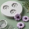 Molde de Silicona Forma de Bola de Flores de Tres Enlaces Decoraciones de Muebles de Resina DIY Herramientas de Horneado Molde para Pastel Fondant