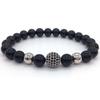 Moda original personalidade jóias micro incrustado preto zircão contas redondas pulseira masculina jóias DIY fábrica vendas diretas