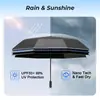 RUMBRELLA Paraguas Eléctrico con Cable USB-C | Paraguas Motorizados Plegables Telescópicos Completamente Automáticos | Resistente al Viento Bloqueador UV | Tiras Reflectantes | Perfecto para Personas Mayores, Embarazadas