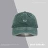Gorra suave lavada con bordado de amor para niños, nuevo estilo 2023, gorra de béisbol pequeña con cara de pareja de estudiantes, gorra de moda para hombres