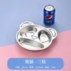 Plato de Cena Infantil de Acero Inoxidable 304 para Bebé, Grueso, Resistente a Caídas, Vajilla para el Hogar, Estilo Chino para Jardín de Infancia, Lonchera de Dibujos Animados