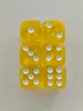 En stock 16mm esquina redondeada 6 caras color transparente plástico tablero de juego rol enseñanza juguete accesorios dados acrílico cristal