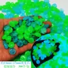 Decorações de pedras simuladas com tema de sorriso que brilham no escuro, de resina, para jardim, aquário e paisagismo de tanque de peixes, acessórios DIY