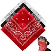 Lenço Quadrado Flor de Caju Paisley Retrô Americano Algodão Puro Versátil Lenço Quadrado Ami Cáqui Logotipo Personalizado