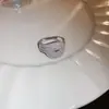 Anillo Abierto Geométrico de Circonita Estilo Palacio Francés, Anillo de Dedo Índice de Alta Gama de Nicho, Joyería de Moda, Exquisita y Personalizada para Mujeres