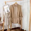 Elegante Chal de Punto Cheongsam para Mujer, Exterior Calado con Borlas, Bufanda para Habitación con Aire Acondicionado, Capa Blanca, Estilo Fino Otoño e Invierno