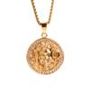Joyería al por mayor Haiteng Joyería europea y americana retro acero inoxidable mitología griega serpiente Medusa femenina Diamante colgante de acero de titanio