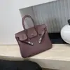 Bolso de mano de cuero platino con patrón de lichi, bolso tipo Kelly de gran capacidad para mujer, nuevo bolso de hombro de moda 2026