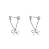 Pendientes de Lazo 2025 Nuevos Pendientes de Moda Tendencia para Mujer Estilo Coreano Elegantes Pendientes de Plata de Ley Pendientes de Celebridad de Internet Pendientes de Plata