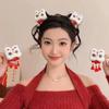 Accesorios para el Cabello de Año Nuevo Niña Nuevo Chino Infantil Campana de Despertar del León Borla Pasador Otoño e Invierno Felpa Lindo Accesorios para el Cabello de Año Nuevo