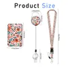 El portacarnet retráctil más vendido de Amazon con clip giratorio, portatarjeta de identificación con diseño floral colorido, cordón de poliéster en stock