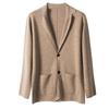 Cardigan Masculino Manga Curta Roupa Exterior Terno Cardigan Suéter Tricotado Outono 16 Lã Pura Penteada