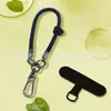 Cuerda Antiperdida para Teléfono Móvil Correa 8mm Cuerda para Muñeca Cadena de Cuerda Trenzada Multicolor Parche de Tela Curada Clip Pieza para Colgar