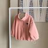 Meninas Outono e Inverno Novo Casaco 2022 Estilo Ocidental Infantil Gola Alta Top Bebê Veludo Forrado Roupas Engrossadas