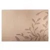 Jogo Americano Europeu Antiderrapante de PVC com Isolamento Térmico, Jogo Americano de Mesa Jacquard Meia Folha, Lavável Ecológico para Pratos e Tigelas