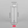 Ponto 50 60 100ml 500 1000ml Pet Plástico Transparente Frasco Dosador Tampa de Alumínio Duas Cores Atacado