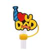 8/10m Día del Padre Celebridad de Internet Tapón Antipolvo Sombrero de Paja Creativo DIY Accesorios de Pajita para Vaso de Agua Comercio Electrónico Transfronterizo Listo para Enviar
