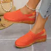 Sandalias Casuales Gruesas para Mujer de Tallas Grandes para Exteriores, Versátiles Slip-On Caladas Tipo Perezoso en Negro, para Conducir y Senderismo, Transfronterizas
